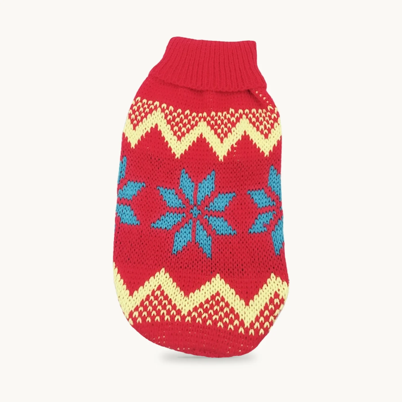 Strikket sweater med vintermønster